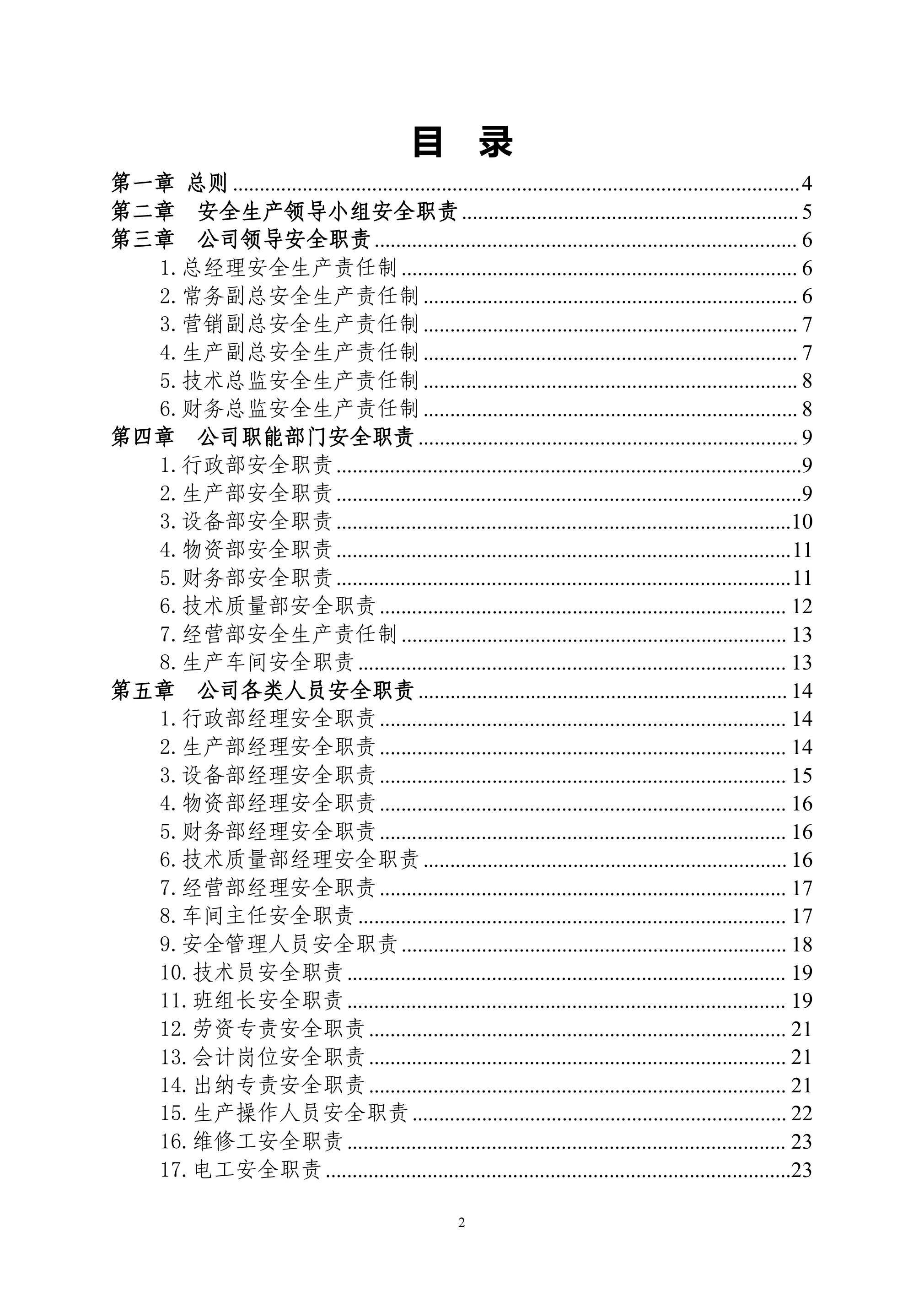 13关于发布实施《安全生产责任制》的通知-2026年 - 第 2 页