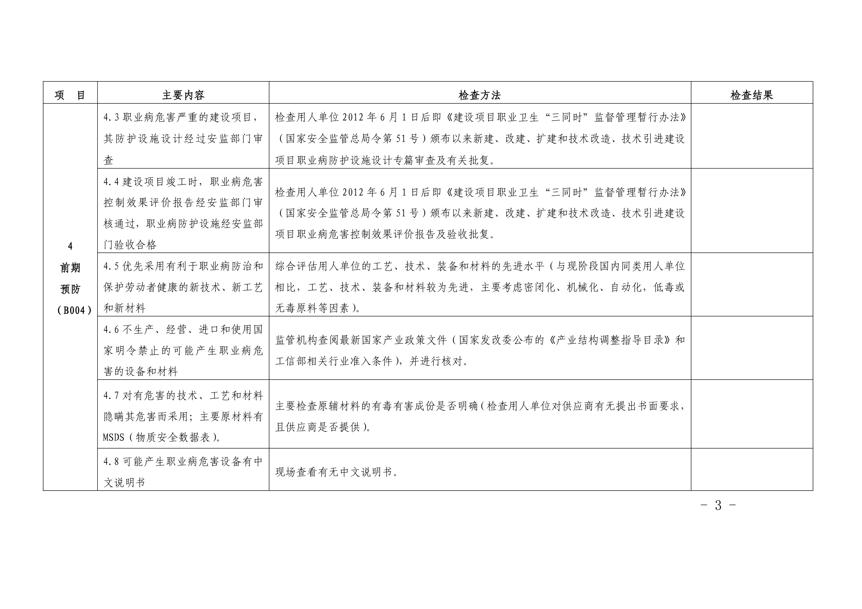 参考资料：用人单位职业卫生基础建设主要内容及检查方法表 - 第 3 页